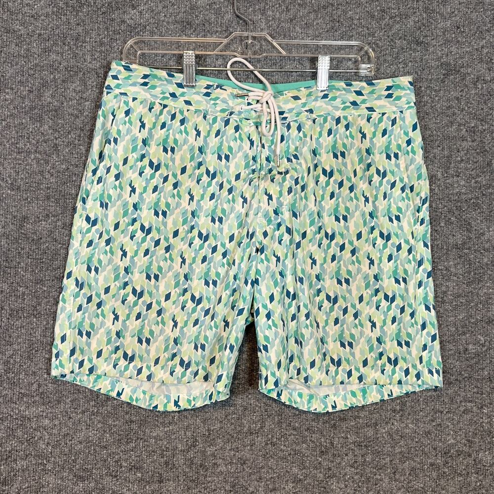Bonobos Swim Trunks Mens 33 Blue‎ Geometric Board Shorts Comfort Lightweight